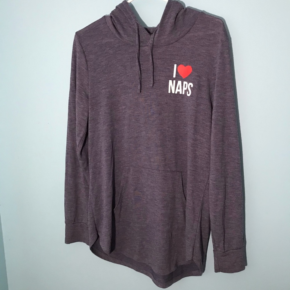 A blue/grey pullover